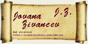 Jovana Živančev vizit kartica